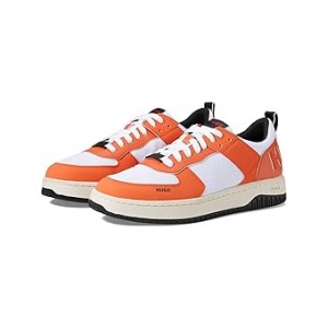 Kilian Retro Low Profile Sneakers Electric Orange/White