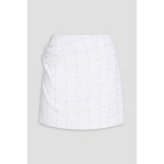 Ravi checked cotton-blend boucle-tweed mini skirt