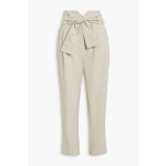 Madeon belted cotton tapered pants