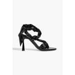 Dydleen textured patent-leather sandals