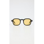 Washington Black Sunglasses with Honey Flat See Through