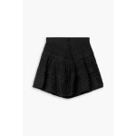 Tiered silk mini skirt