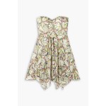 Louane strapless floral-print silk-crepon mini dress