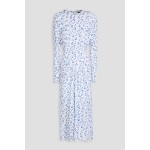 Telky floral-print stretch-crepe midi dress