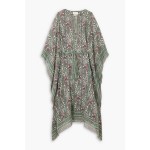 Bagadhi belted paisley-print cotton and silk-blend crepon coverup