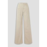 Noldy paneled high-rise wide-leg jeans