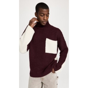 Contrast Patch Pocket Sweater