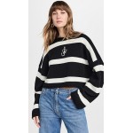 Cropped Anchor Sweater