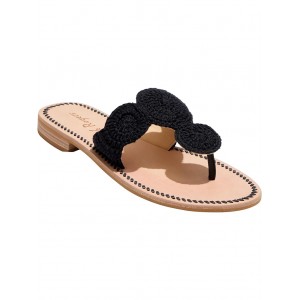 Jacks Crochet Sandals Black