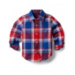 Madras Roll-Up Button-Up Shirts (Toddler/Little Kids/Big Kids) Multicolor
