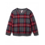 Plaid Pullover Sweater (Toddler/Little Kids/Big Kids) Grey