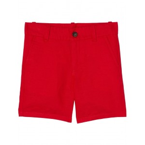 Linen Flat Front Shorts (Toddler/Little Kids/Big Kids) Red
