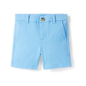Twill Flat Front Shorts (Toddler/Little Kids/Big Kids) Blue