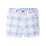 Plaid Flat Front Shorts (Toddler/Little Kids/Big Kids) Multicolor