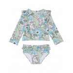 Floral Two-Piece Rashguard Swimsuit (Infant) Multicolor