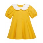 Ponte Collar Dress (Toddler/Little Kids/Big Kids) Yellow