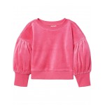 Velour Sweatshirt (Toddler/Little Kids/Big Kids) Pink