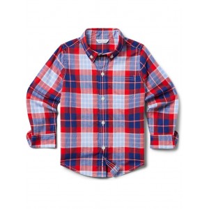 Janie and Jack Madras Plaid Button-Up Shirt (Toddler/Little Kid/Big Kid)