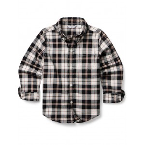 Janie and Jack Brushed Plaid Button-Up Shirt (Toddler/Little Kid/Big Kid)