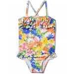 Janie and Jack Bold Floral Onepiece (Toddler/Little Kids/Big Kids)