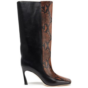 Mabyn 85 snake-effect and smooth leather boots