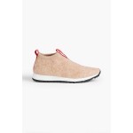 Norway brushed stretch-knit slip-on sneakers
