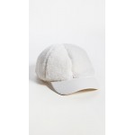 Faux Leather and Sherpa Baseball Cap