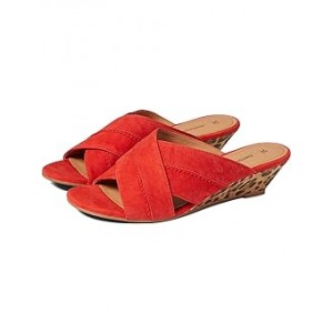 Marlena Cross Band Slide Tomato Red Suede