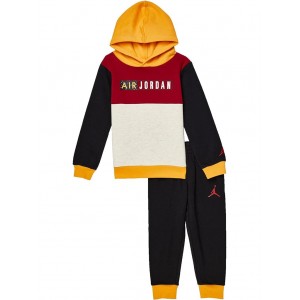 Paprika Fleece Pullover Hoodie Set (Toddler) Black
