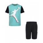 Jordan Jumpman Cargo Tee/Shorts Set (Little Kids/Big Kids) Black