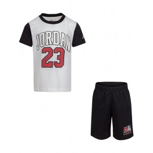 Jordan 23 Tee & Shorts Set (Little Kids/Big Kids) Black