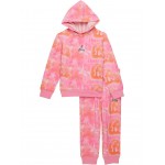 Essentials All Over Print Fleece Pullover Set (Toddler/Little Kids) Pinksicle