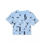 Cool Stack All Over Print Tee (Toddler/Little Kids) Ice Blue
