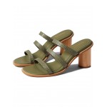 Magdalena Strappy Embossed Leather Heel Olive