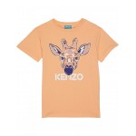 Kenzo Kids Short Sleeve T-Shirt, Giraffe Print Infront (Toddler/Little Kids)