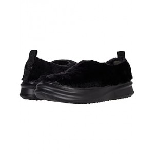 Quilted Furry Lined Slipper Sneaker Black