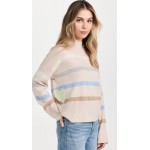 New Marlow Mock Neck Striped Pullover