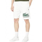 Regular Fit Graphic Shorts with Adjustable Waist Flour
