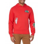 Croc Icon Heroes Cotton Hoodie Sweatshirt with Patch Details Red