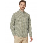 Long Sleeve Regular Fit Plaid Casual Button-Down Shirt Tank/Multico