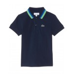Classic Semi Fancy Polo (Little Kid/Toddler/Big Kid) Navy Blue/Ladigue White