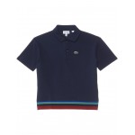 Oversized Short Sleeve Color Blocked Polo Shirt (Little Kid/Toddler/Big Kid) Navy Blue/Multicolor