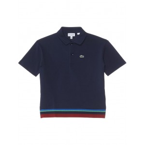 Oversized Short Sleeve Color Blocked Polo Shirt (Little Kid/Toddler/Big Kid) Navy Blue/Multicolor