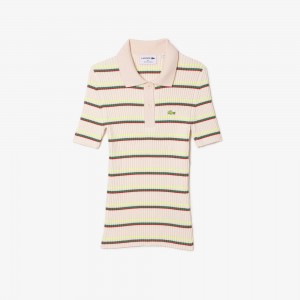 Women's Made In France Organic Cotton Striped Polo