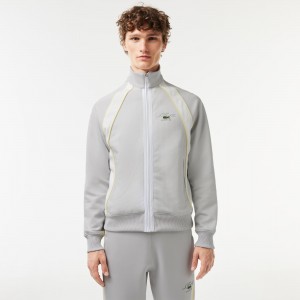 Men's Organic Cotton Colorblock Zip-Up Sweatshirt