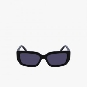 Womens Rectangle Acetate Monogram Sunglasses