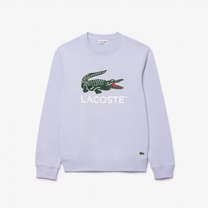 Mens Crocodile Print Crew Neck Sweatshirt