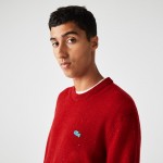 Mens Regular Fit Speckled Print Wool Jersey Sweater