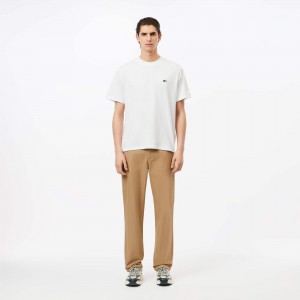 Mens Straight Fit Cotton Twill Pants