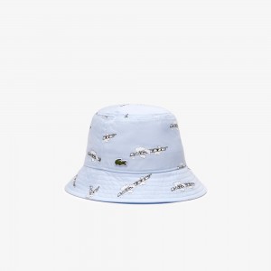 Kids' Contrast Print Organic Cotton Gabardine Bucket Hat
